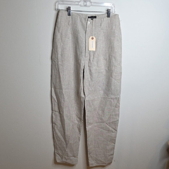 uqnatu Pants - NwT Uqnatu Hollywood Natural 100% Linen Beige Pants Xs